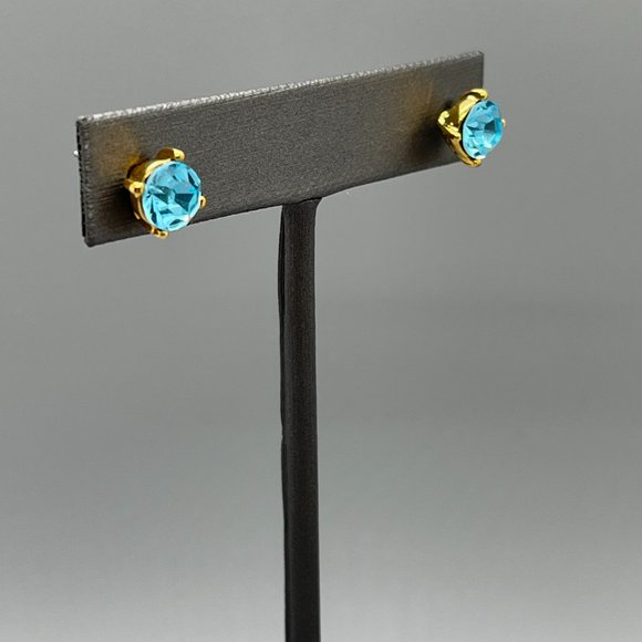 Kirks Folly | Aurora Borealis Blue Stud Earrings - Picture 3 of 6